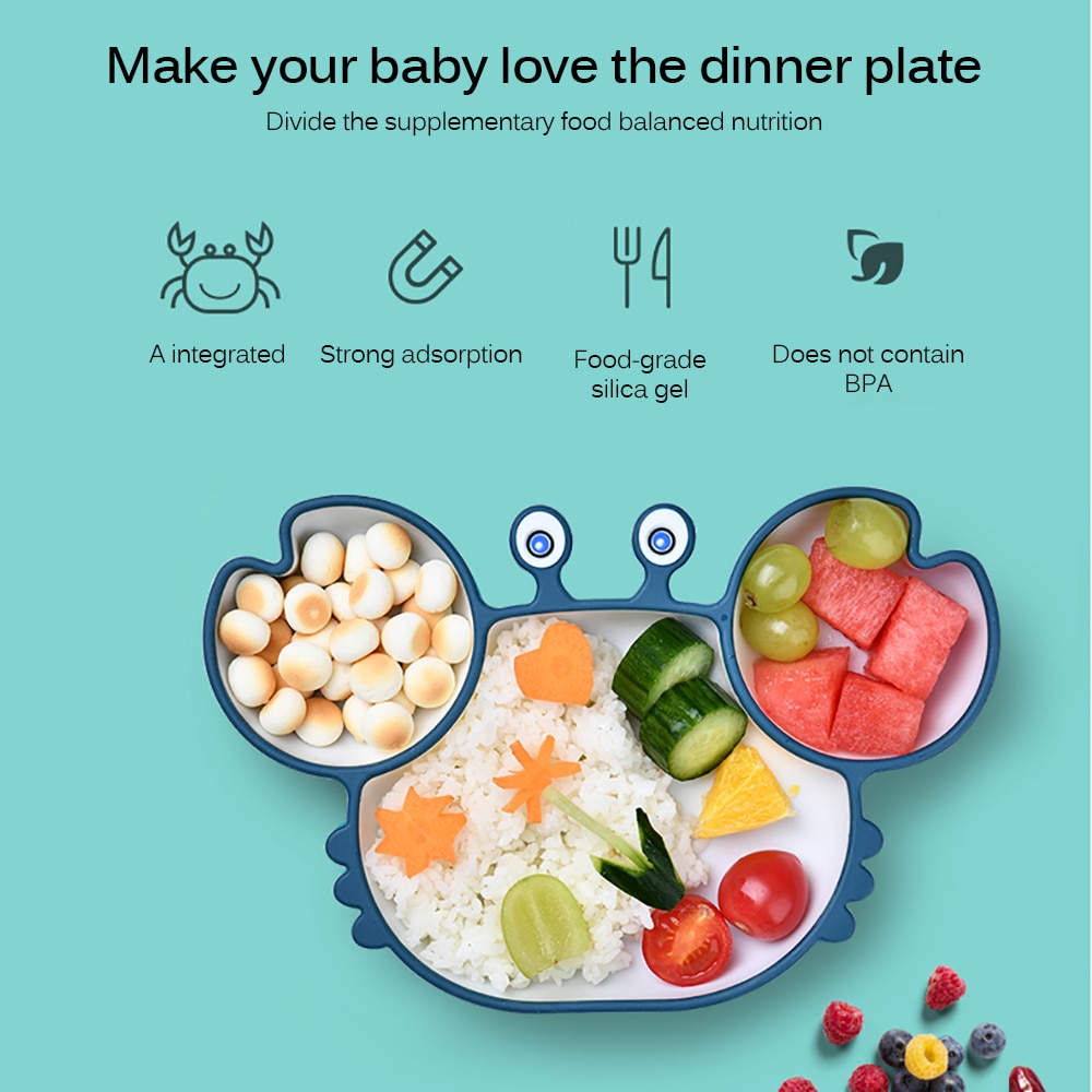 Baby Silicone Bowl with Crab Design